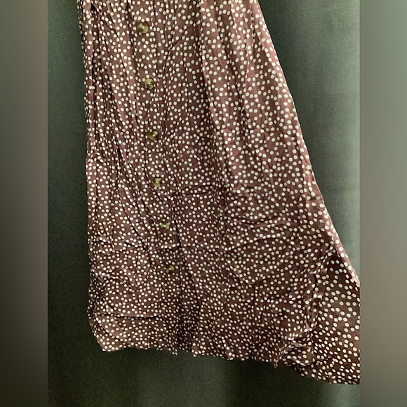 Express polka dot pink midi dress size XS - Picture 3 of 5